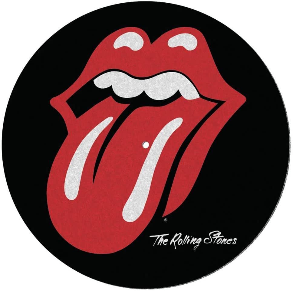 ROLLING STONES LOGO BASKILI PİKAP KEÇESİ (SLIPMAT)