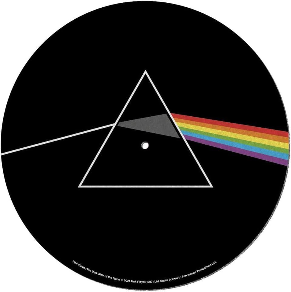 DARK SIDE OF THE MOON  BASKILI SİYAH PİKAP KEÇESİ (SLIPMAT)
