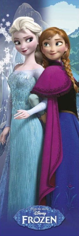 FROZEN ANNA & ELSA  DOOR POSTER  İTHAL
