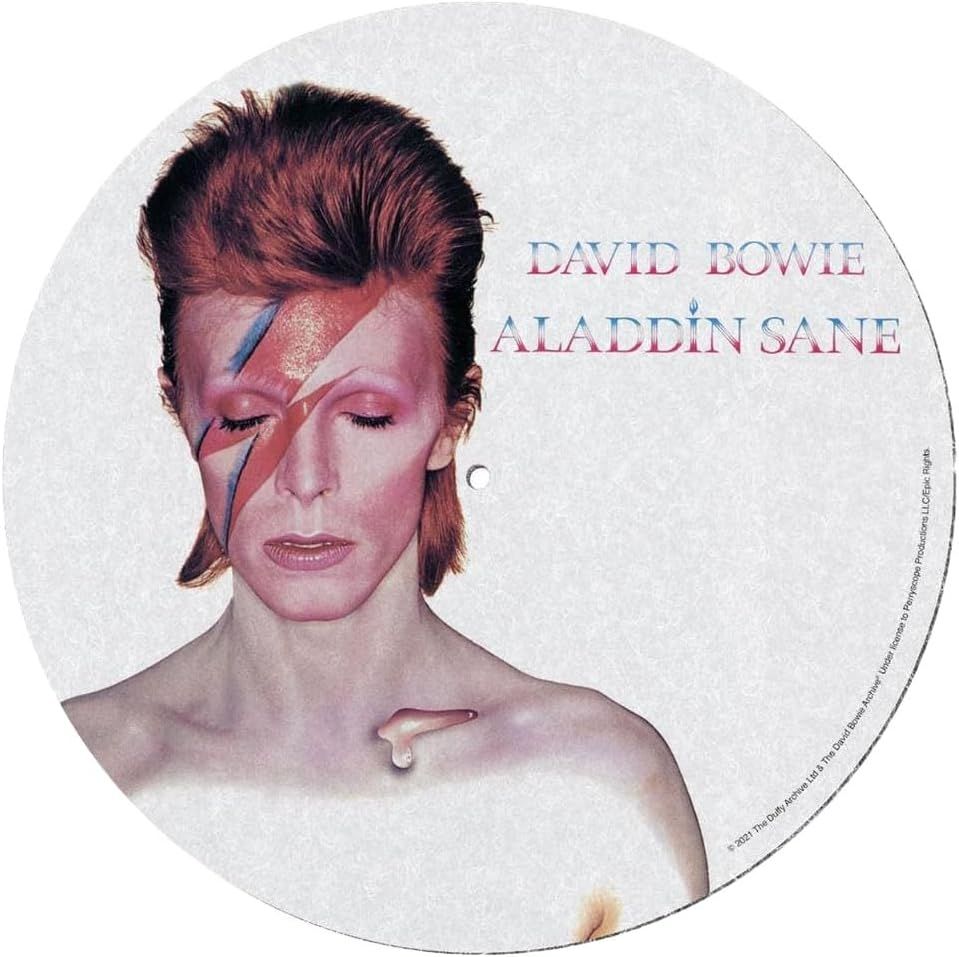 DAVID BOWIE (ALADDIN  SANE)BASKILI PİKAP KEÇESİ (SLIPMAT)