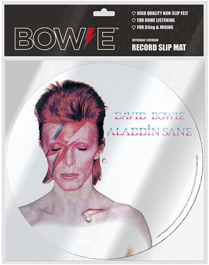 DAVID BOWIE (ALADDIN  SANE)BASKILI PİKAP KEÇESİ (SLIPMAT)
