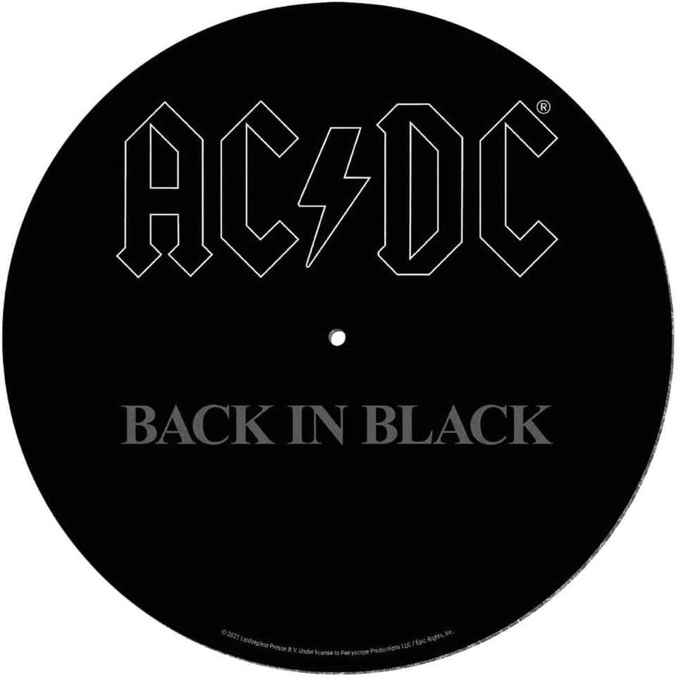 AC DC (BACK IN BLACK) LOGO BASKILI PİKAP KEÇESİ (SLIPMAT)