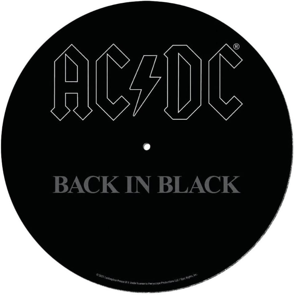 AC DC (BACK IN BLACK) LOGO BASKILI PİKAP KEÇESİ (SLIPMAT)