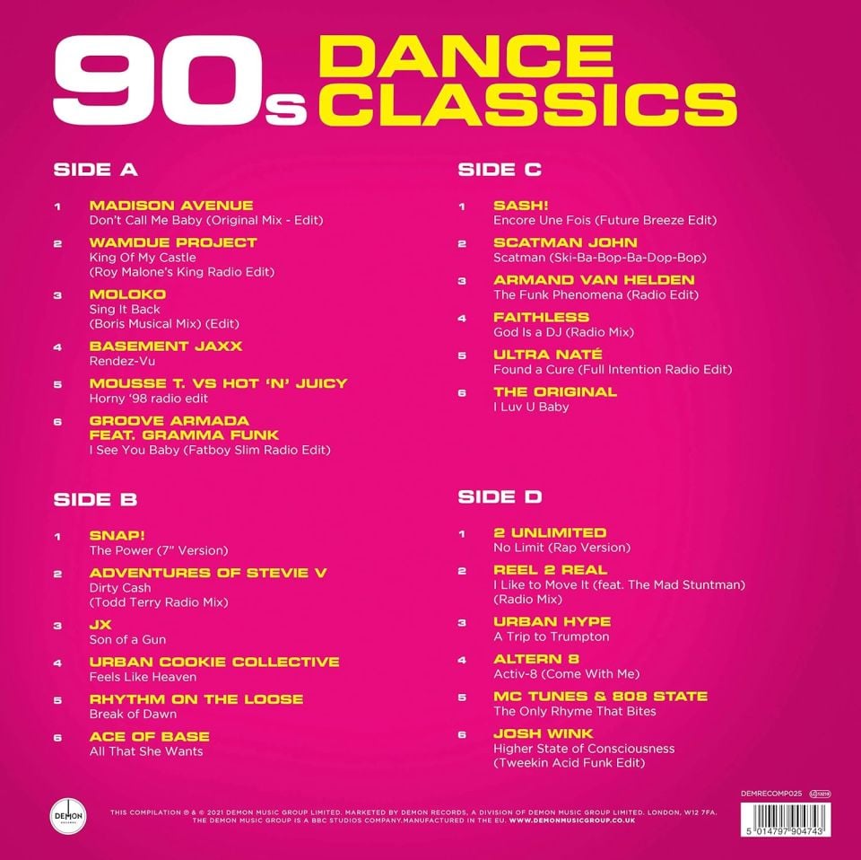 90'S DANCE CLASSICS (2 LP)