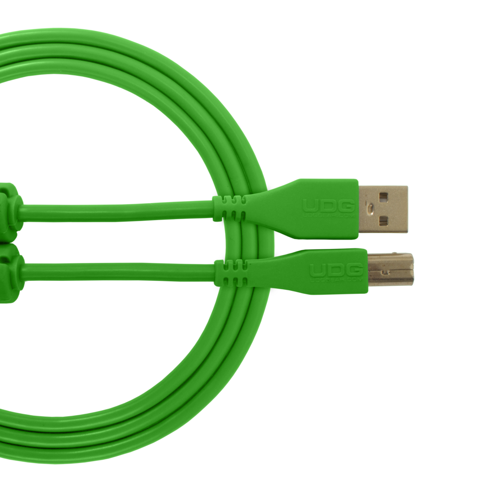 UDG SES KABLOSU  USB 2.0 A-B YEŞİL DÜZ (1metre)