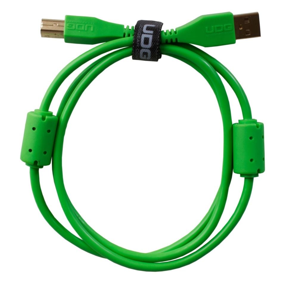 UDG SES KABLOSU  USB 2.0 A-B YEŞİL DÜZ (1metre)