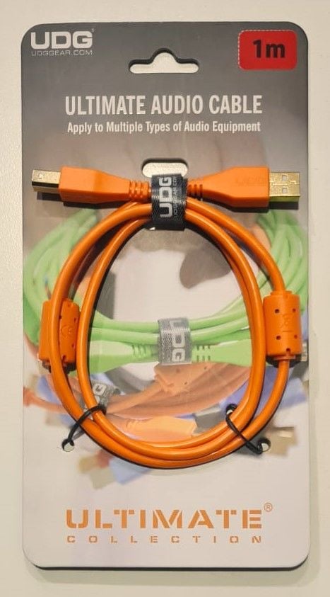 UDG SES KABLOSU USB 2.0 A-B  TURUNCU  DÜZ (1metre)