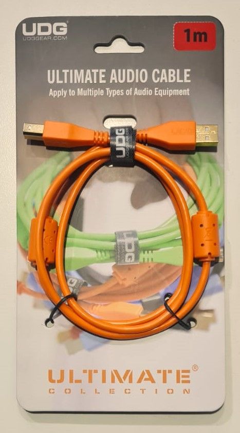UDG SES KABLOSU USB 2.0 A-B  TURUNCU  DÜZ (1metre)