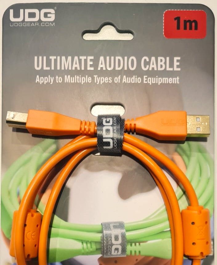 UDG SES KABLOSU USB 2.0 A-B  TURUNCU  DÜZ (1metre)