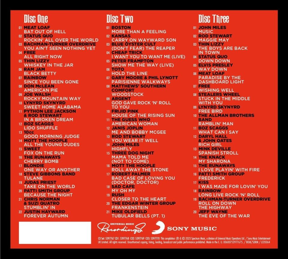 THE BEST 70'S ROCK  ALBUM IN THE WORLD EVER (3CD)