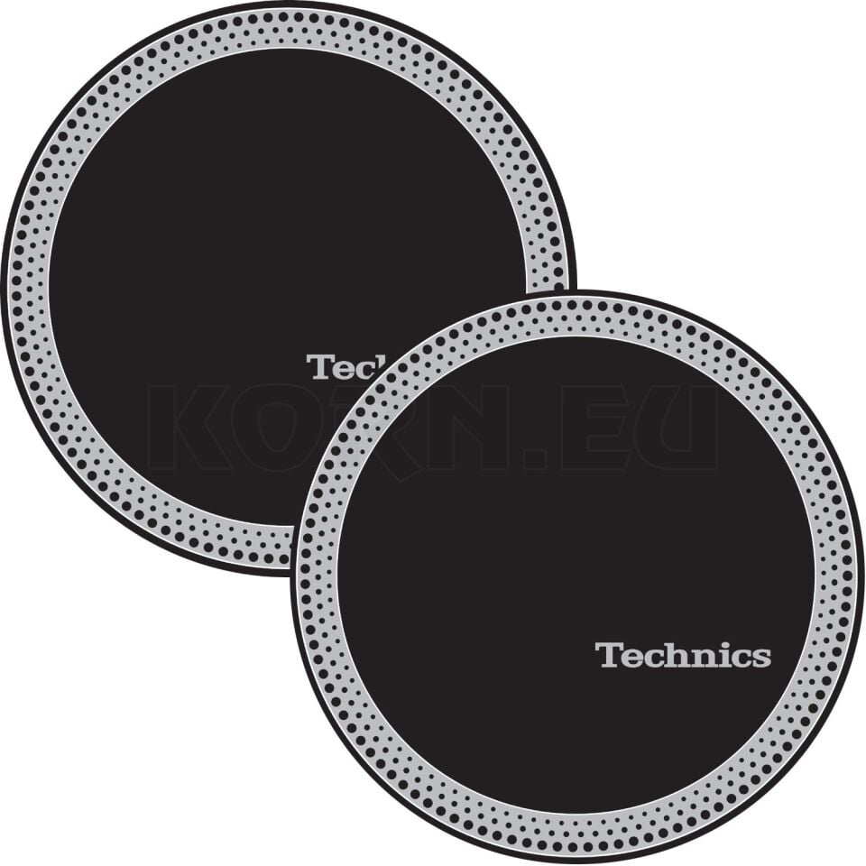 MAGMA TECHNICS GRİ NOKTALI SİYAH SLIPMAT (PİKAP KEÇESİ) (İKİLİ)
