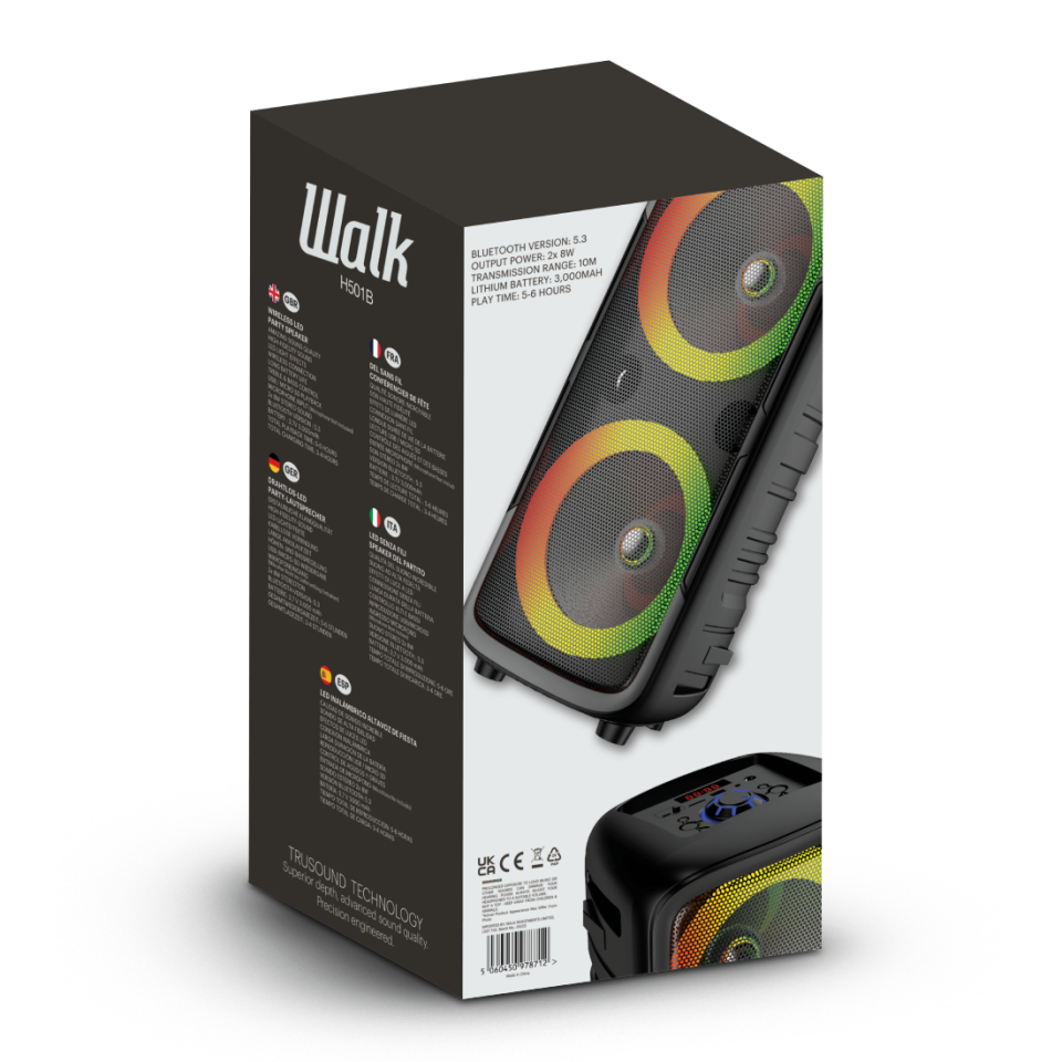 WALK AUDIO H501B LED IŞIKLI WIRELESS PARTY HOPERLÖRÜ
