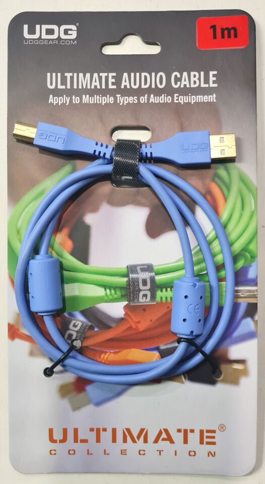 UDG SES KABLOSU USB 2.0 A-B MAVİ DÜZ (1metre)