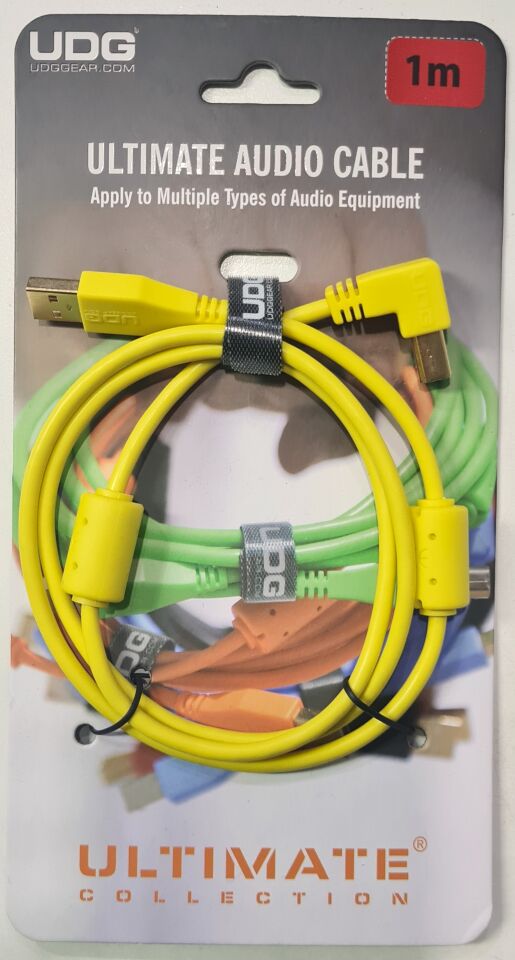 UDG SES KABLOSU USB 2.0 A-B SARI DÜZ (1metre)