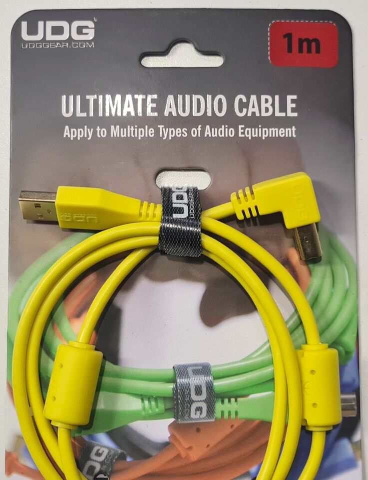 UDG SES KABLOSU USB 2.0 A-B SARI DÜZ (1metre)