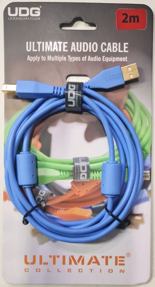 UDG SES KABLOSU USB 2.0 A-B MAVİ DÜZ (2metre)