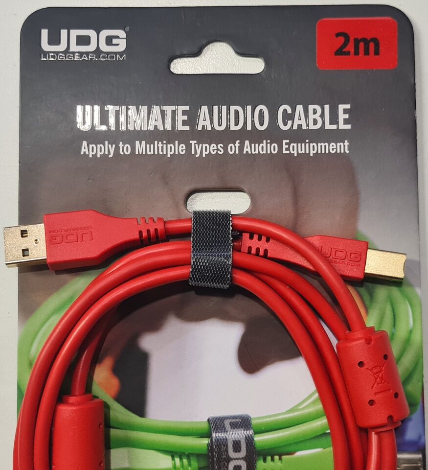 UDG SES KABLOSU USB 2.0 A-B KIRMIZI DÜZ (2metre)