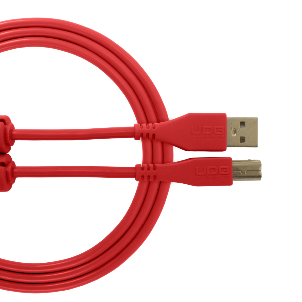UDG SES KABLOSU USB 2.0 A-B KIRMIZI DÜZ (2metre)