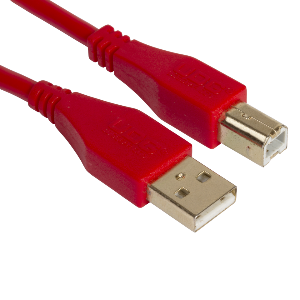 UDG SES KABLOSU USB 2.0 A-B KIRMIZI DÜZ (2metre)