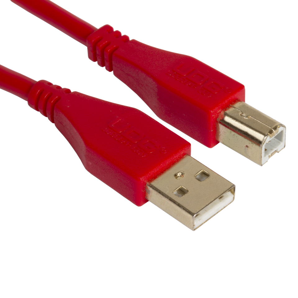 UDG SES KABLOSU USB 2.0 A-B KIRMIZI DÜZ (2metre)