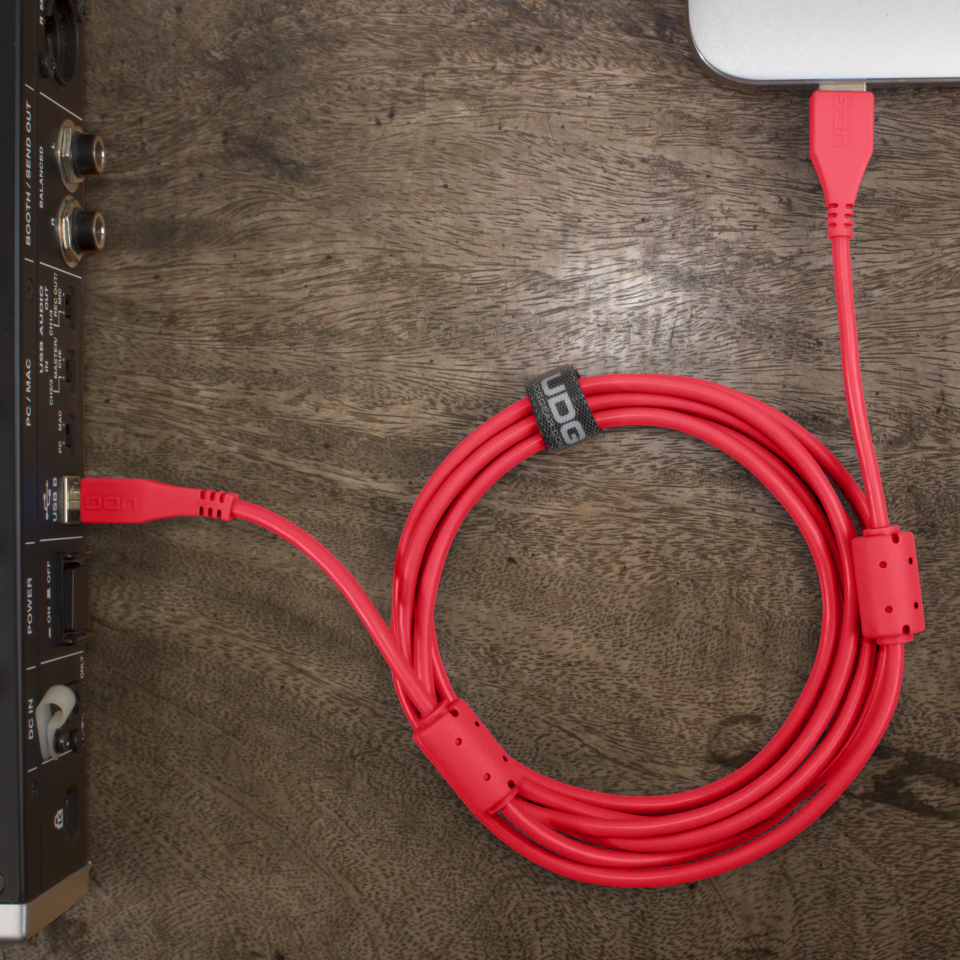 UDG SES KABLOSU USB 2.0 A-B KIRMIZI DÜZ (2metre)