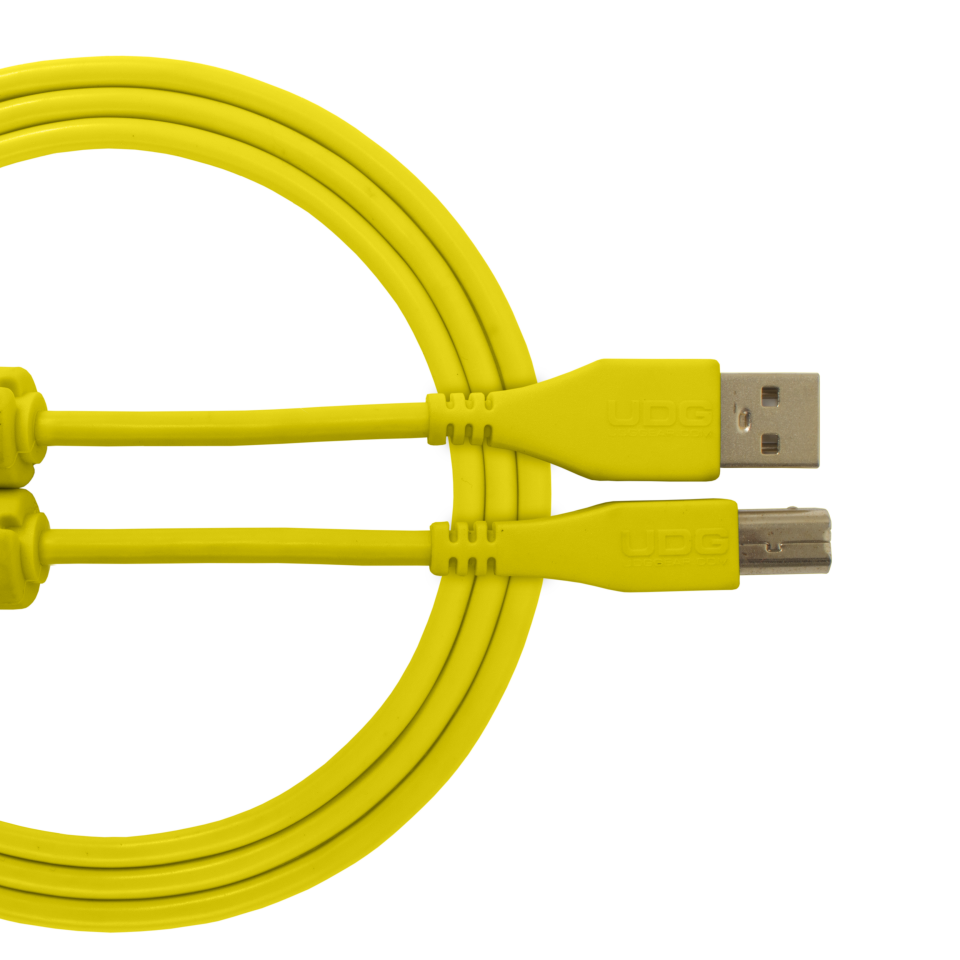 UDG SES KABLOSU USB 2.0 A-B SARI DÜZ (2metre)