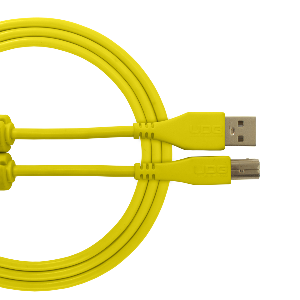 UDG SES KABLOSU USB 2.0 A-B SARI DÜZ (2metre)