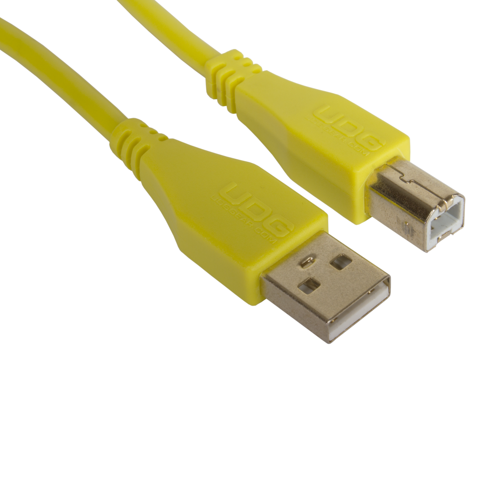 UDG SES KABLOSU USB 2.0 A-B SARI DÜZ (2metre)