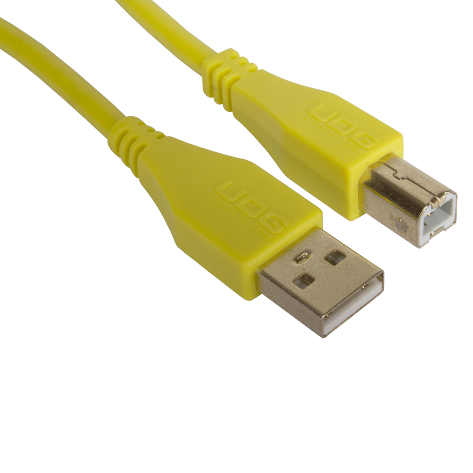 UDG SES KABLOSU USB 2.0 A-B SARI DÜZ (2metre)
