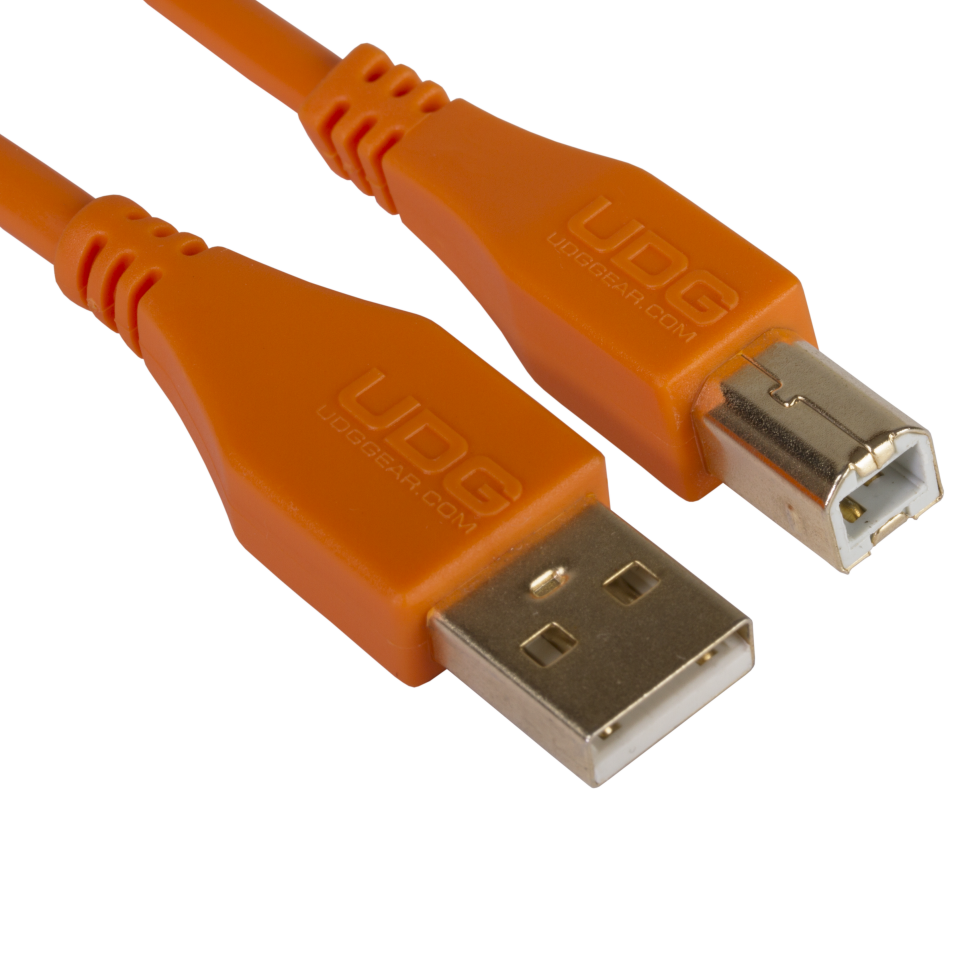 UDG SES KABLOSU USB 2.0 A-B TURUNCU  DÜZ (2metre)
