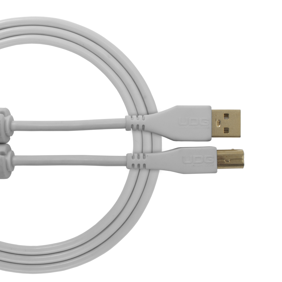 UDG SES KABLOSU USB 2.0 A-B BEYAZ DÜZ (2metre)