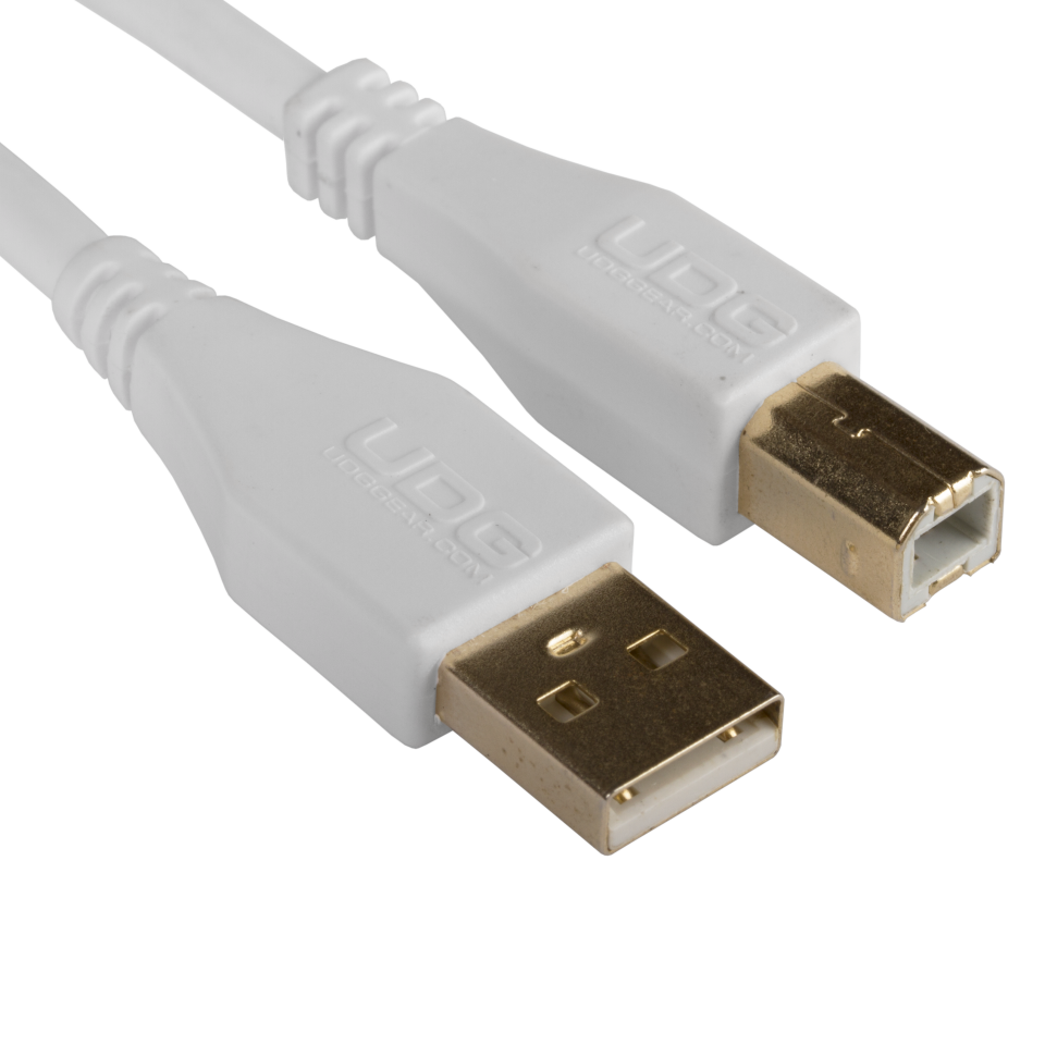 UDG SES KABLOSU USB 2.0 A-B BEYAZ DÜZ (2metre)