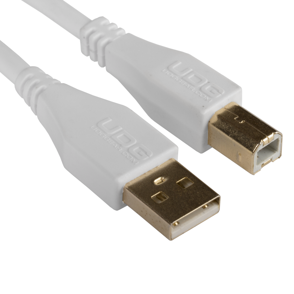 UDG SES KABLOSU USB 2.0 A-B BEYAZ DÜZ (2metre)