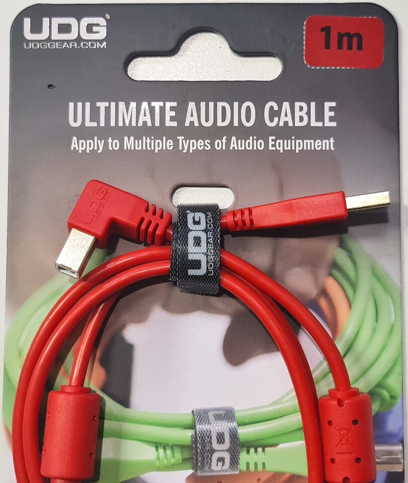UDG SES KABLOSU USB 2.0 A-B KIRMIZI  AÇILI  (1metre)