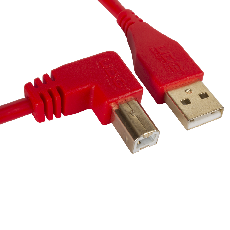 UDG SES KABLOSU USB 2.0 A-B KIRMIZI  AÇILI  (1metre)