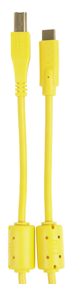 UDG SES KABLOSU USB 2.0 C-B SARI DÜZ (1,5 metre)