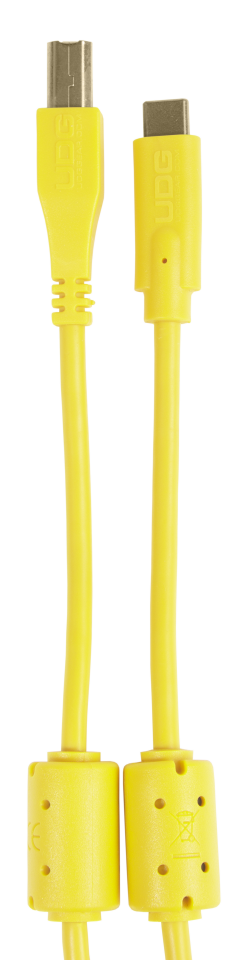 UDG SES KABLOSU USB 2.0 C-B SARI DÜZ (1,5 metre)