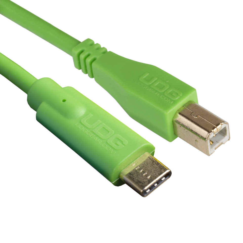 UDG SES KABLOSU USB 2.0 C-B YEŞİL  DÜZ (1,5 metre)