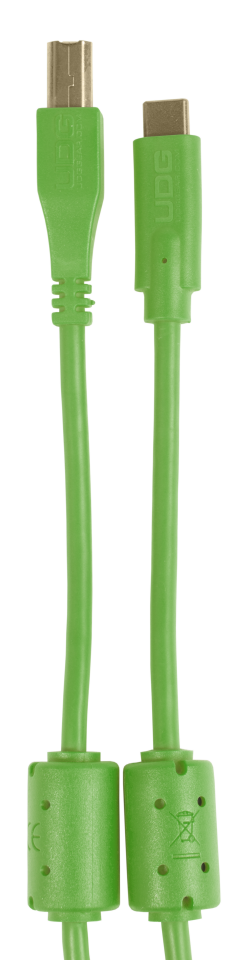 UDG SES KABLOSU USB 2.0 C-B YEŞİL  DÜZ (1,5 metre)