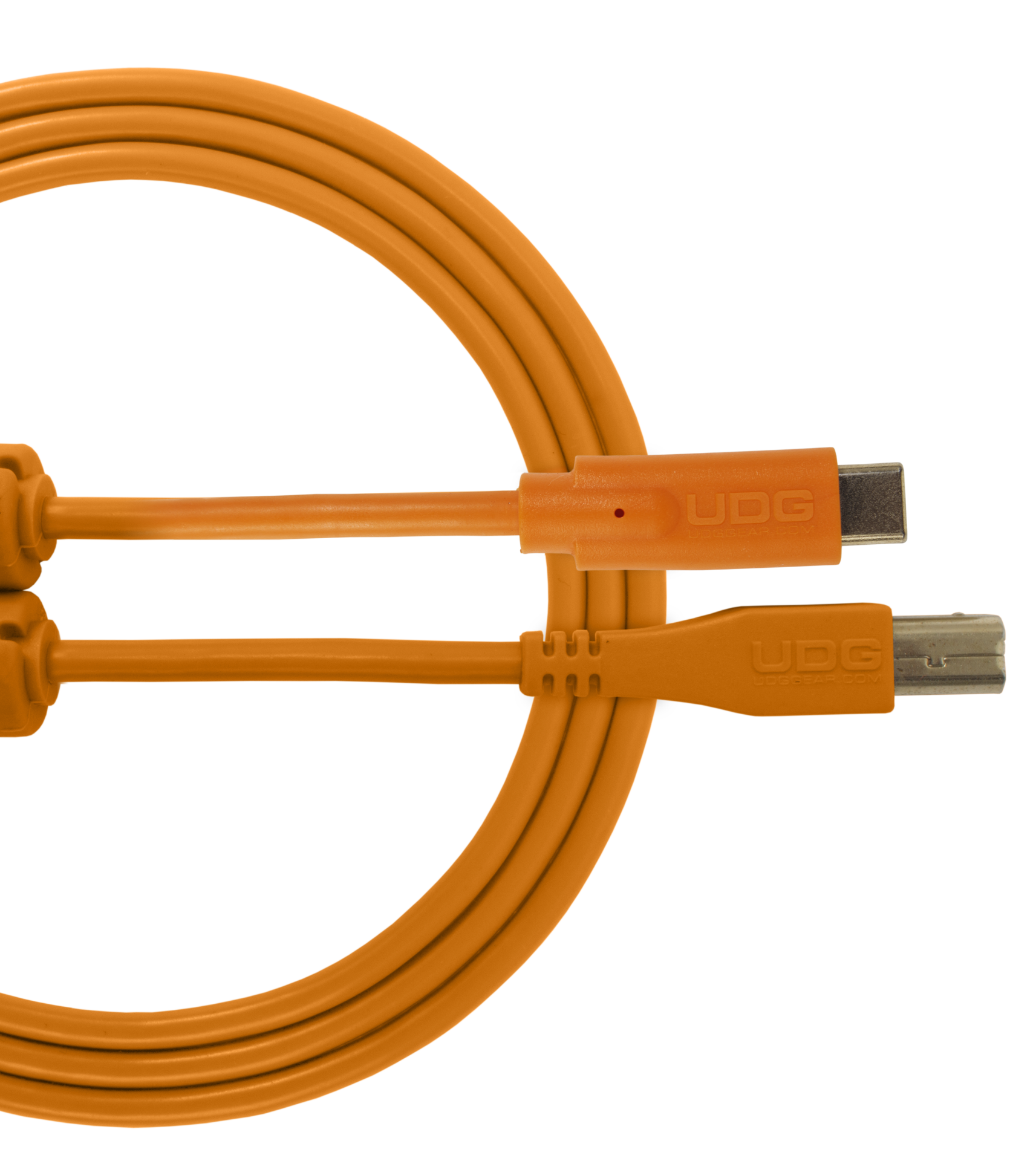 UDG SES KABLOSU USB 2.0 C-B TURUNCU DÜZ (1,5 metre)