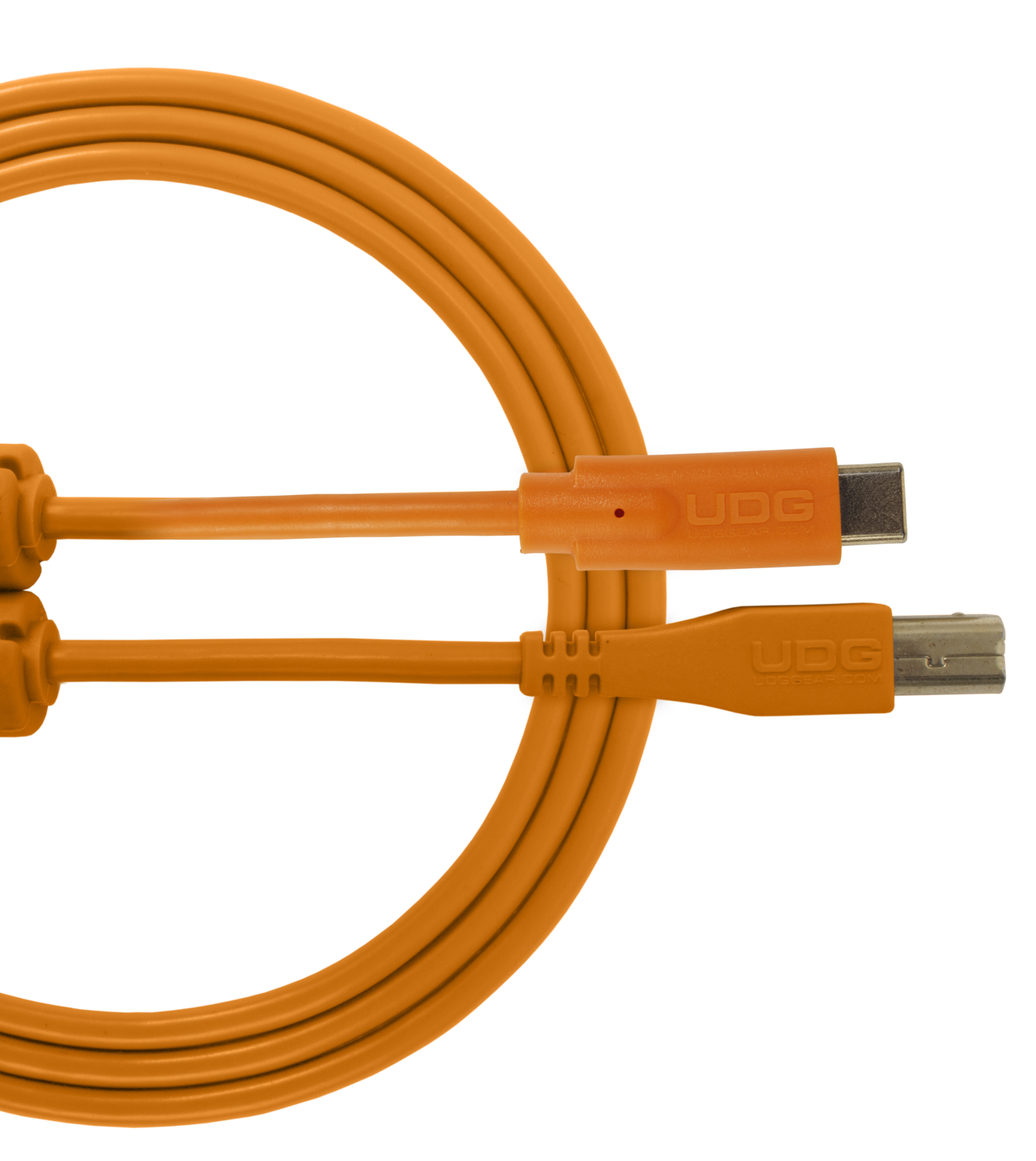 UDG SES KABLOSU USB 2.0 C-B TURUNCU DÜZ (1,5 metre)