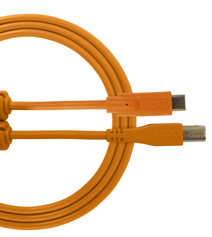 UDG SES KABLOSU USB 2.0 C-B TURUNCU DÜZ (1,5 metre)