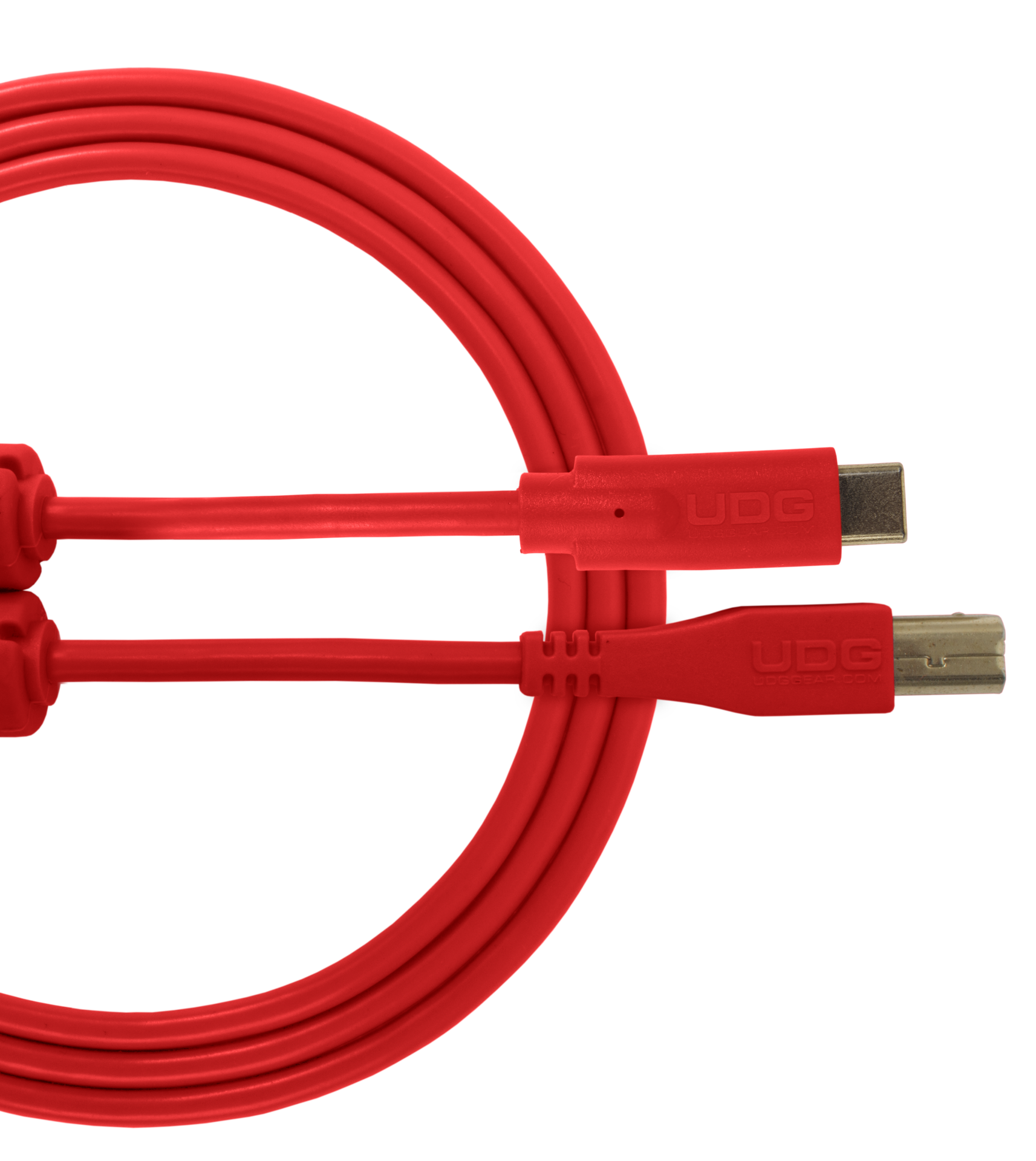 UDG SES KABLOSU USB 2.0 C-B KIRMIZI  DÜZ (1,5 metre)