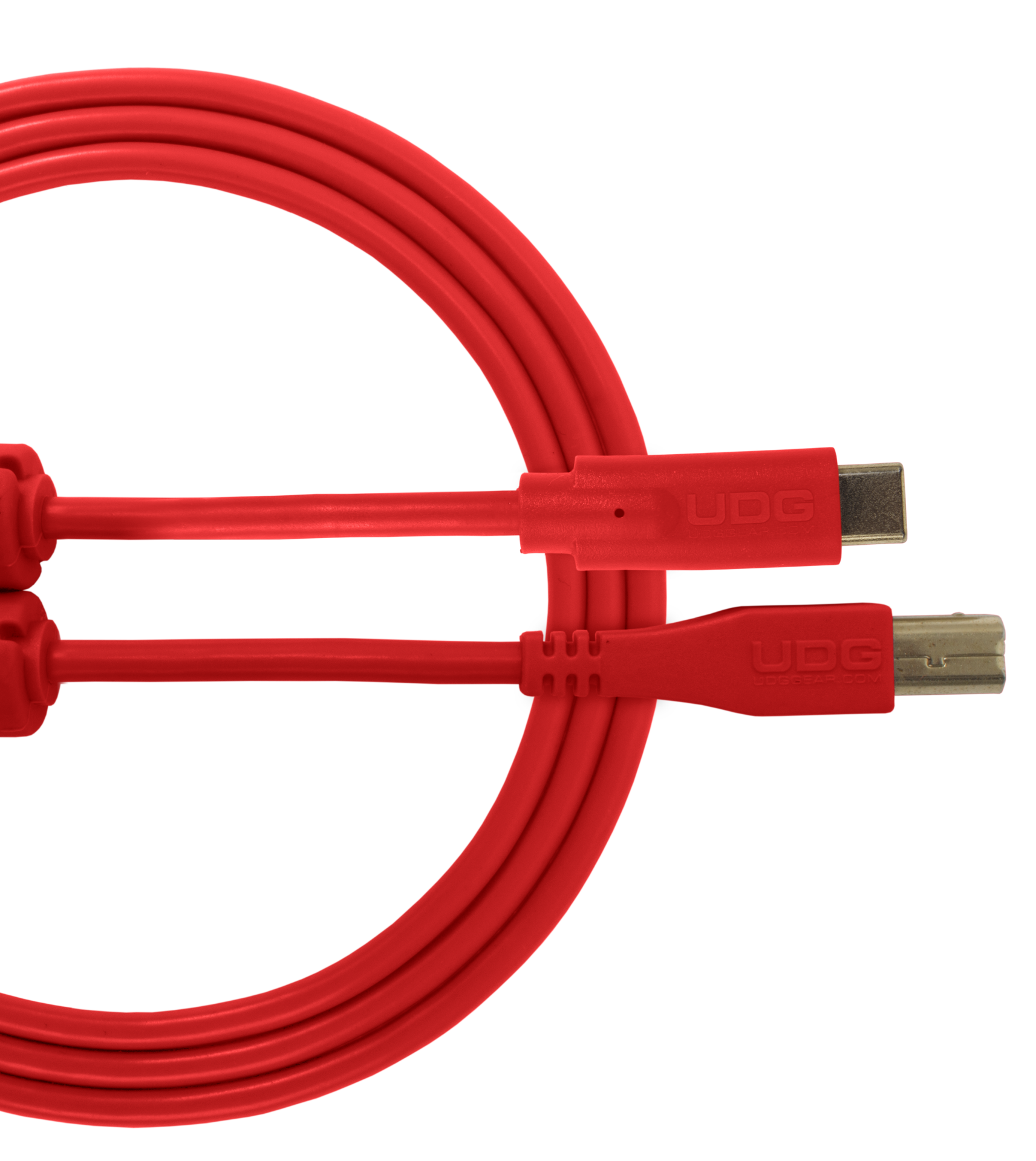 UDG SES KABLOSU USB 2.0 C-B KIRMIZI  DÜZ (1,5 metre)