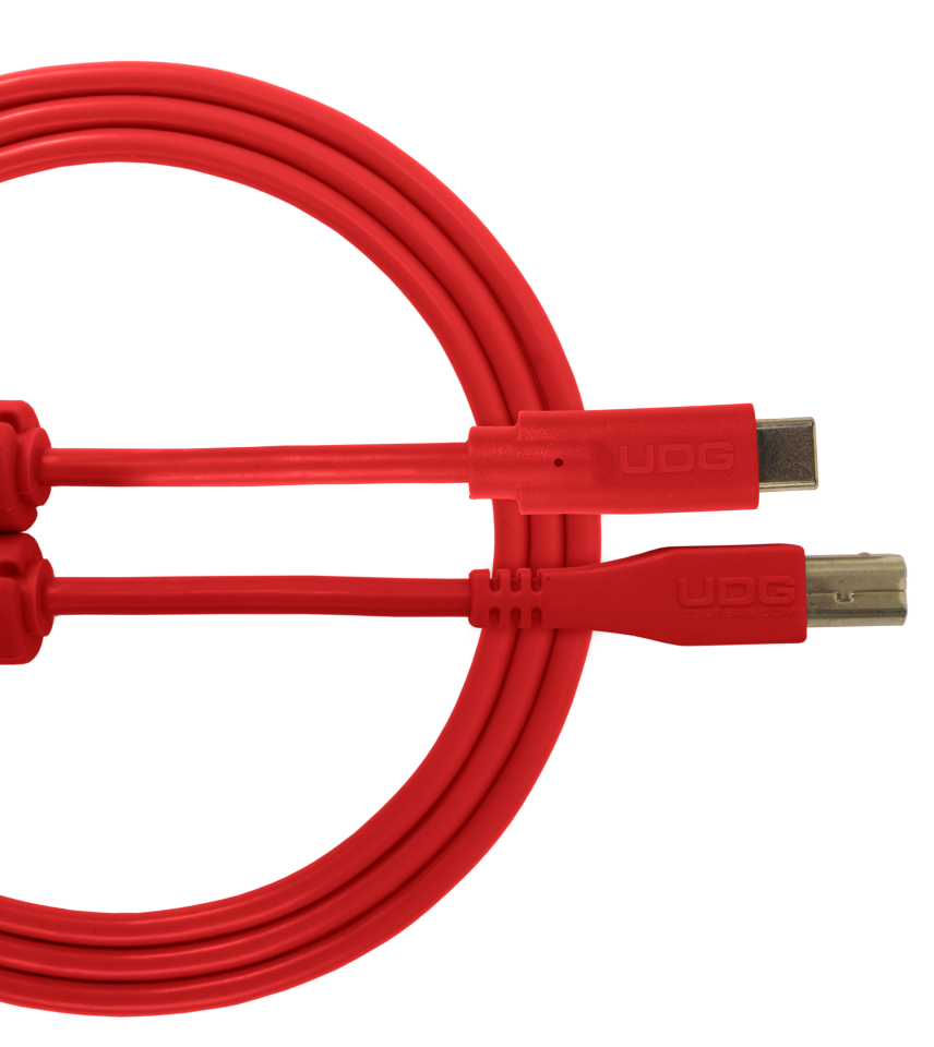 UDG SES KABLOSU USB 2.0 C-B KIRMIZI  DÜZ (1,5 metre)