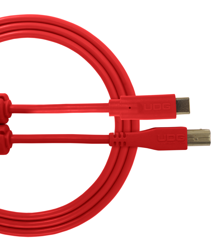 UDG SES KABLOSU USB 2.0 C-B KIRMIZI  DÜZ (1,5 metre)
