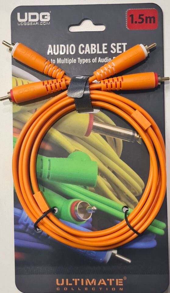 UDG ULTIMATE SES KABLOSU RCA-  RCA  TURUNCU DÜZ (1,50 METRE)