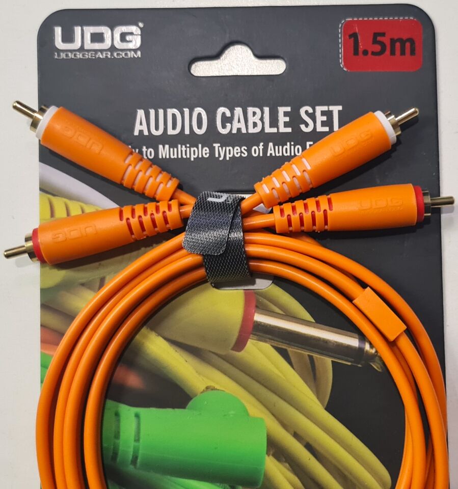 UDG ULTIMATE SES KABLOSU RCA-  RCA  TURUNCU DÜZ (1,50 METRE)