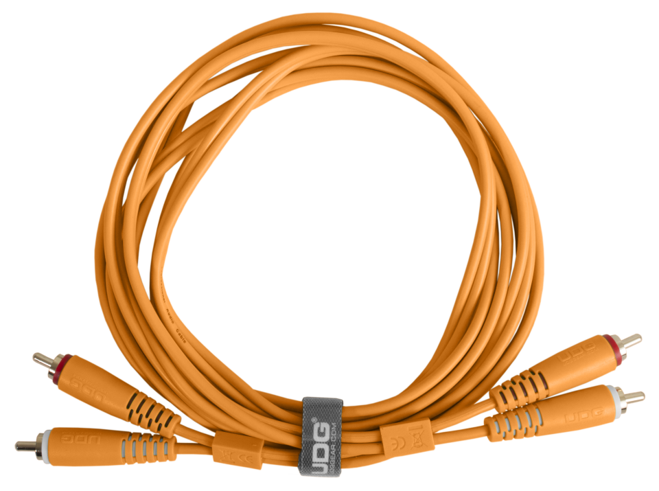 UDG ULTIMATE SES KABLOSU RCA-  RCA  TURUNCU DÜZ (1,50 METRE)