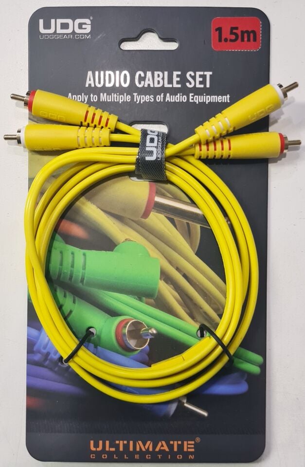 UDG ULTIMATE SES KABLOSU RCA- RCA SARI DÜZ (1,50 METRE)
